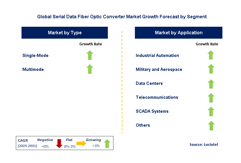 Serial Data Fiber Optic Converter Market by Segment